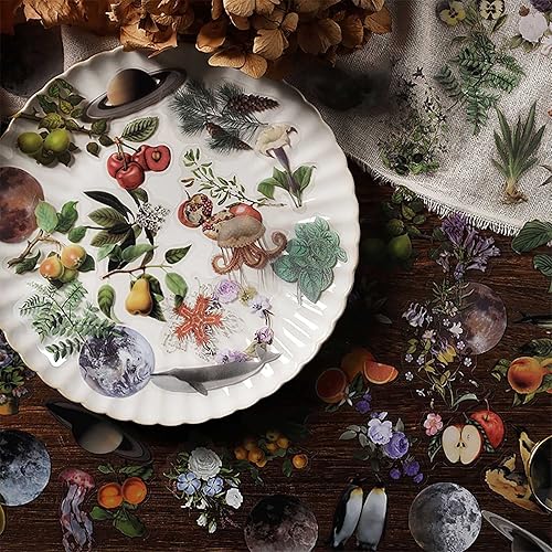 Miniatura 3 de Maxleaf Juego de 240 calcomanías impermeables de flores, hojas, animales, plantas, naturaleza, para planificadores, álbumes de recortes,