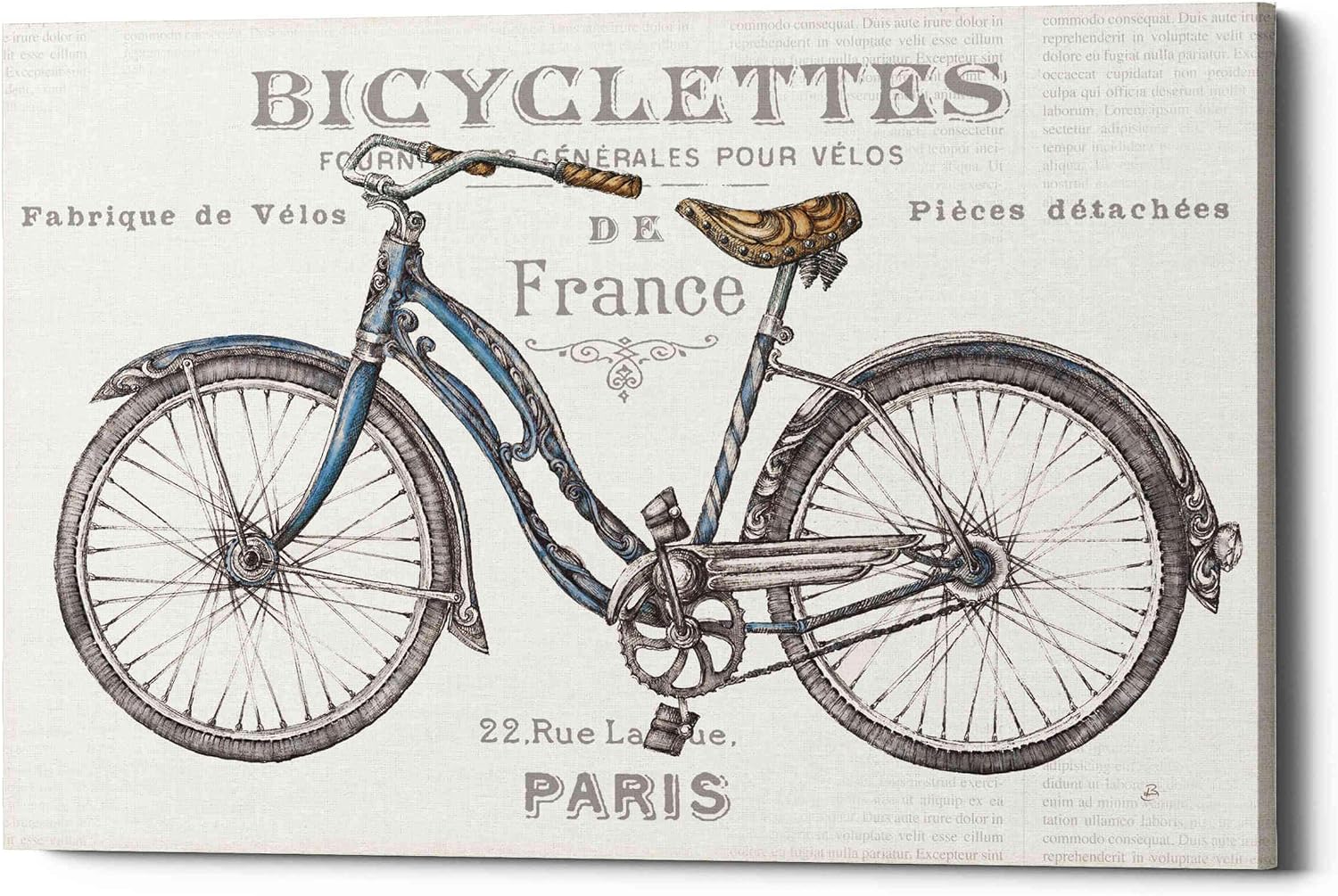 Epic Graffiti 'Bicycles II' by Daphne Brissonet, Canvas Wall Art, 18"x12"