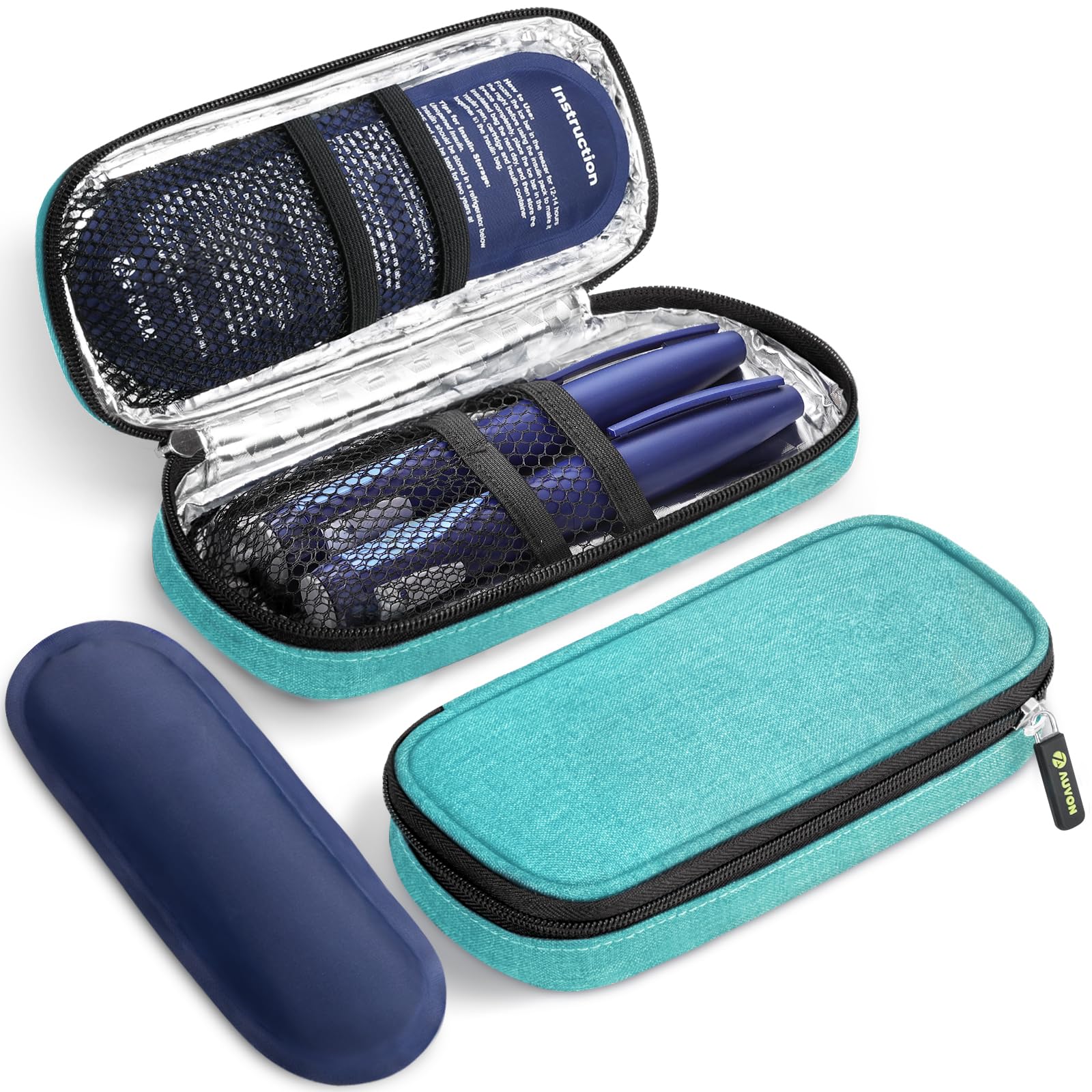 AUVON Lightweight Insulin Cooler Travel Case, 3-Layer Thickened Insulation
