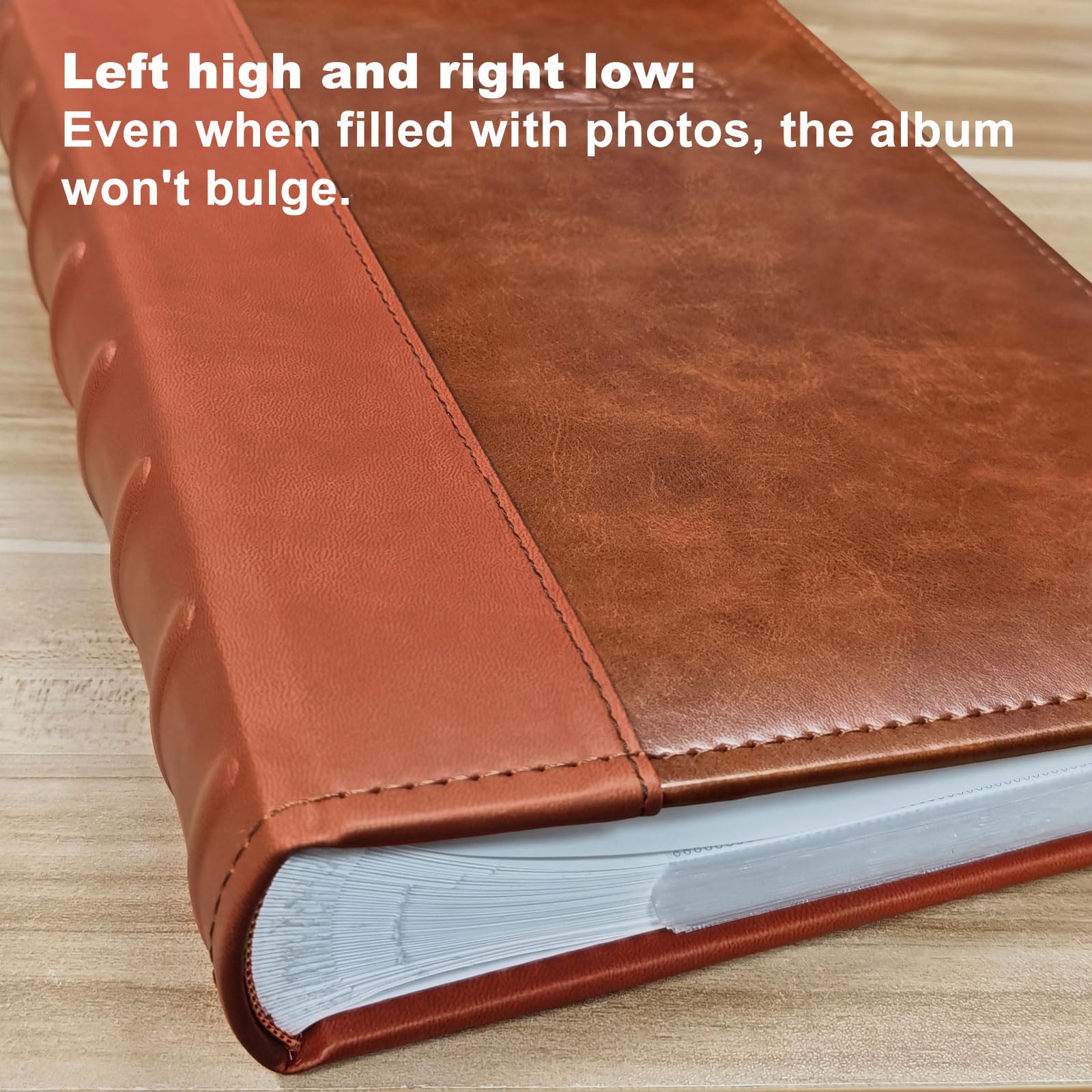 Álbum de fotos de caza de 4 x 6 pulgadas: 300 bolsillos deslizantes, gran capacidad, cubierta de piel sintética, álbum de fotos con espacio para escribir, para viajes, familia, boda, niños, graduación