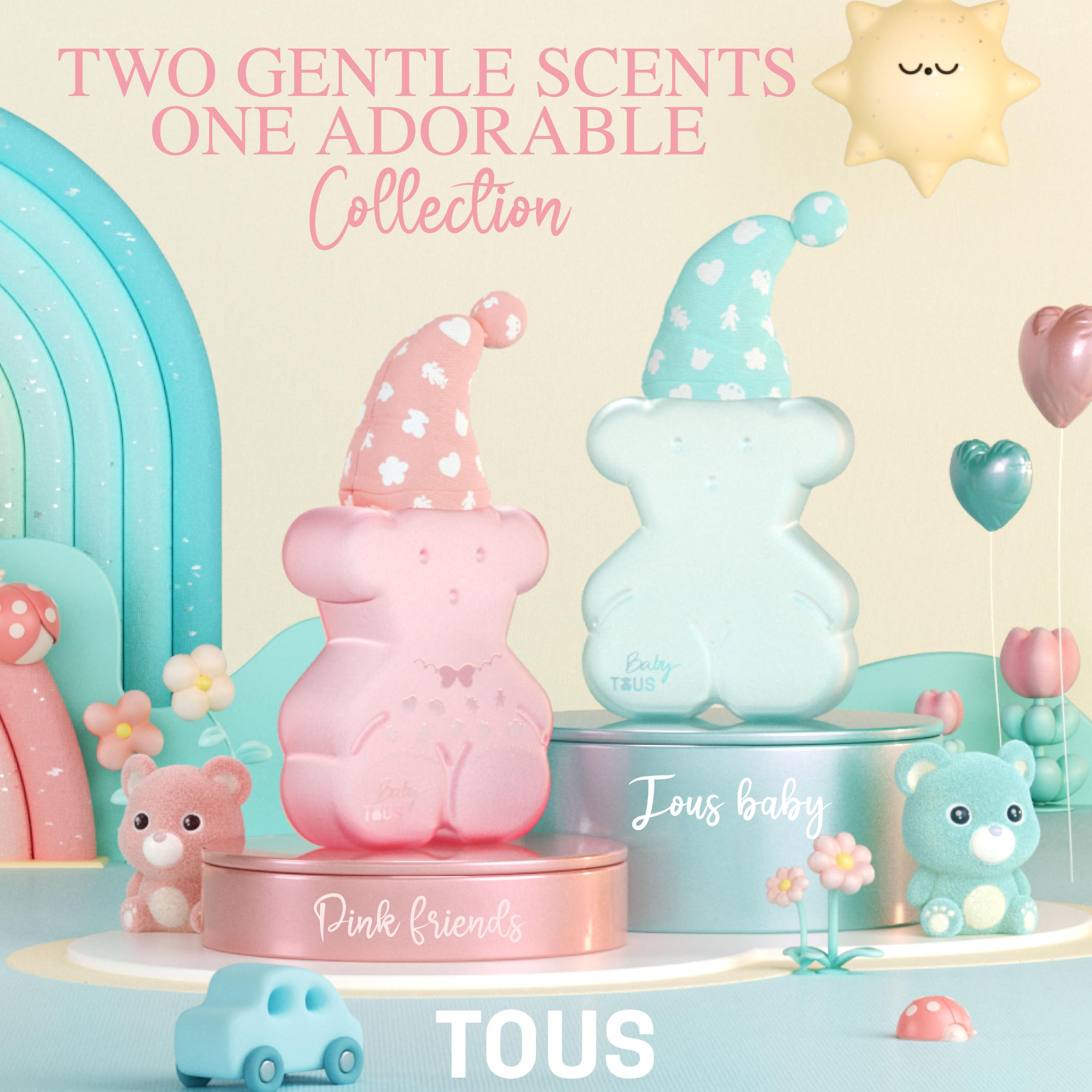 TOUS Baby Cologne for Boys and Girls. Fresh, Powdery Perfume, Gentle Scent for Babies & Toddlers. Ideal Baby Gift, 3.4 Fl Oz