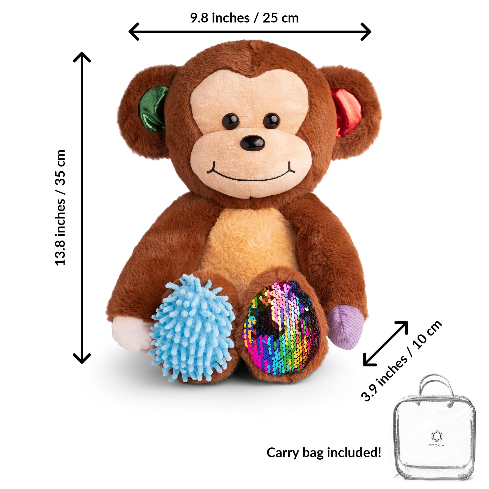 Hug-A-Lumps 14901D Dino (Delilah), knuffelzacht rustgevend pluche speelgoed, 35 cm x 1,5 kg