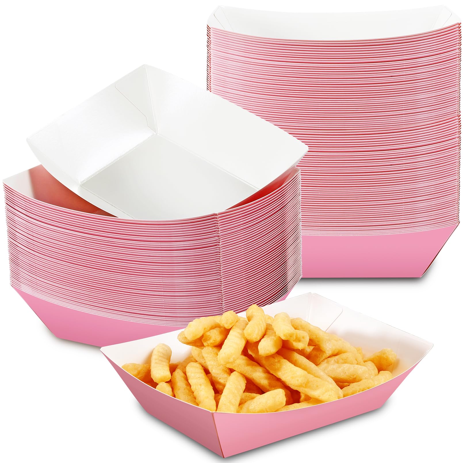 ausurme 50 PCS Paper Boats, 2 LB, Pink