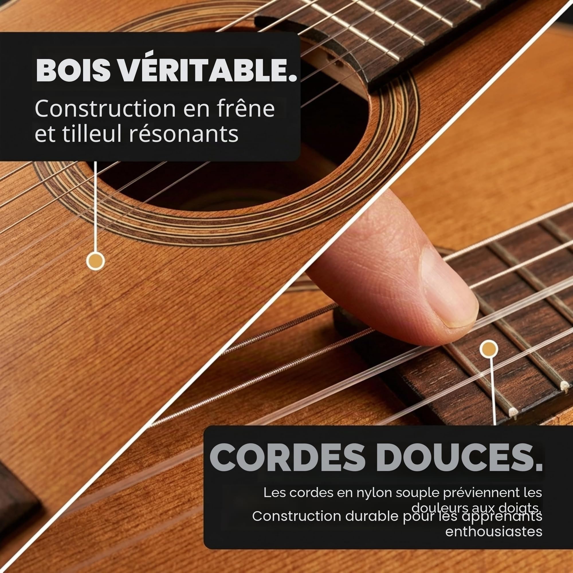 Guitare acoustique classique junior Music Alley pour enfants