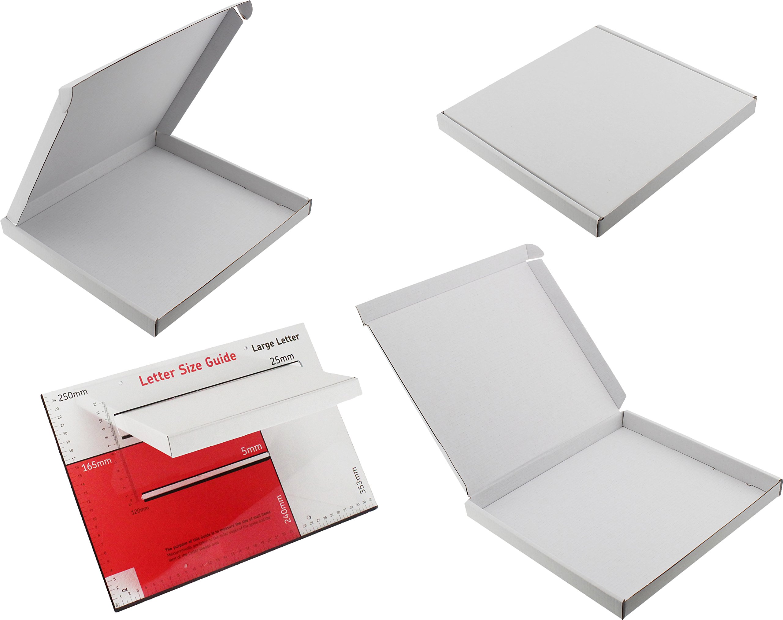 Meg4tec White 23Cm X 21Cm Large Letter Box Strong Cardboard Shipping Mailing Postal Pip (20)