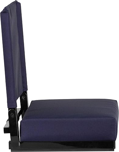 Vista 15 de EMMA + OLIVER Silla de estadio ligera con asiento ultra acolchado, 500 libras. Clasificado Verde cazador