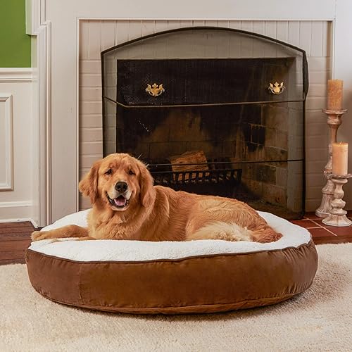 Miniatura 2 de Samson Deluxe - Cama redonda estilo almohada para perro grande con leche grande 42 pulgadas