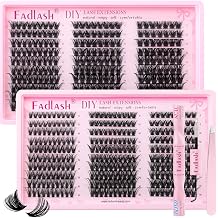 FADLASH Natural Lash Clusters Kit 530PCS Eyelash Clusters 40D-100D 8-16mm