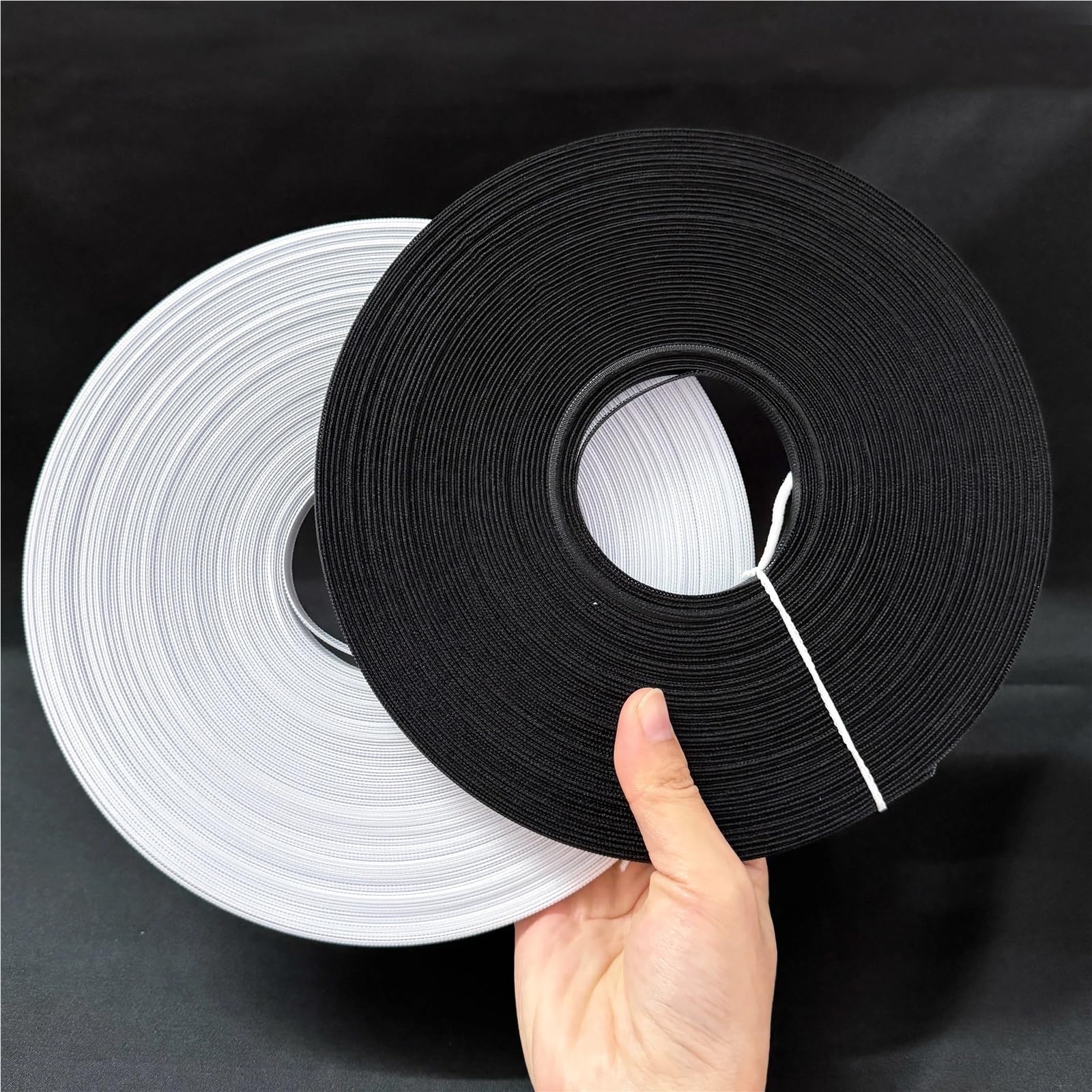 Korsettstäbchen Aus Kunststoff 50 Yards Polyester-Stäbchen for Nähen durch Stäbchen mit geringer Dichte for Korsetts, Stillhütchen, Brautkleider, weiß/schwarz | White,8mm