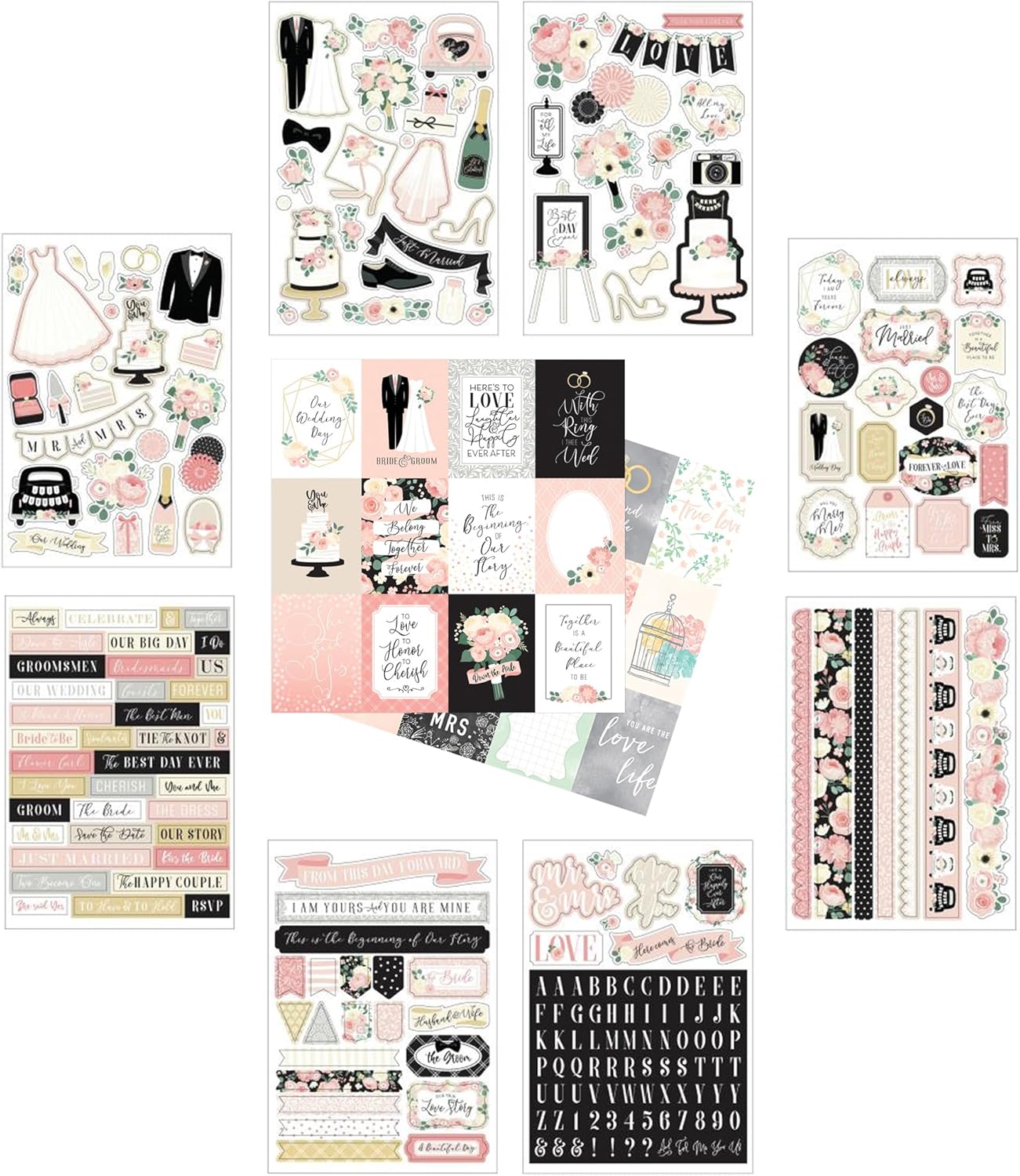 Wedding Stickers Book 12x12 Wedding Scrapbooking Paper