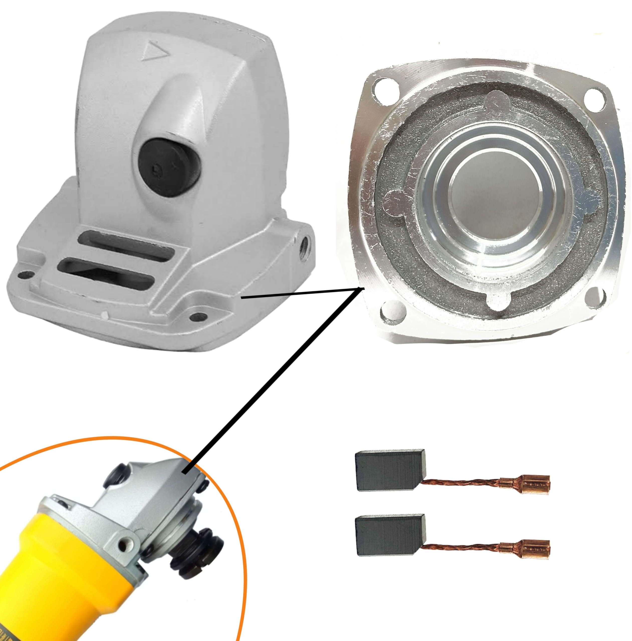 Angel Grinder DW801 Spare Parts Gearbox, C Ring and Carbon Brush Pack of 3 (4-Inch/100MM Angle Grinder Machine Armature 801,810 Model) (B0CJLQF1N9) Amazon Price History, Amazon Price Tracker