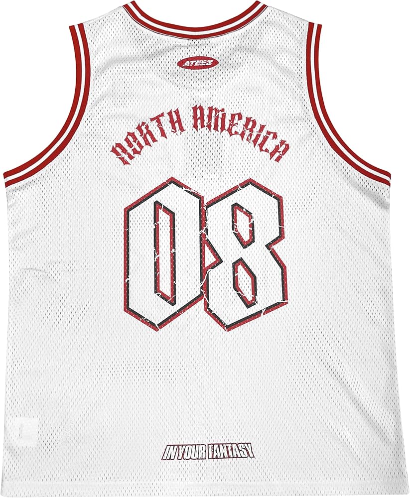 Amazon.com: ATEEZ Official Tour Merch Basketball Uniform White