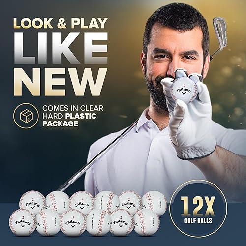 Miniatura 8 de GBM Callaway Chrome Soft Pelotas de Béisbol para Golf Refinadas Certificadas - Paquete de 12 - Diseñadas con Patrón de Costura - Par-FECT para