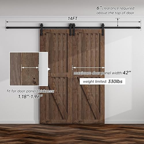 Vista 53 de Tope de puerta de granero ajustable, tapón de puerta corrediza de granero para pista plana Hardware