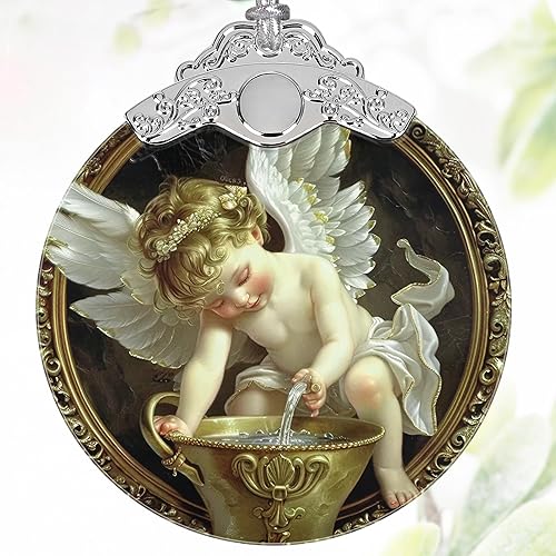 Miniatura 19 de Decoración navideña de vitrales de 3 pulgadas, adornos de Navidad, recuerdo de reliquia, intercambio de regalos, idea de regalo, regalo de bola, mal