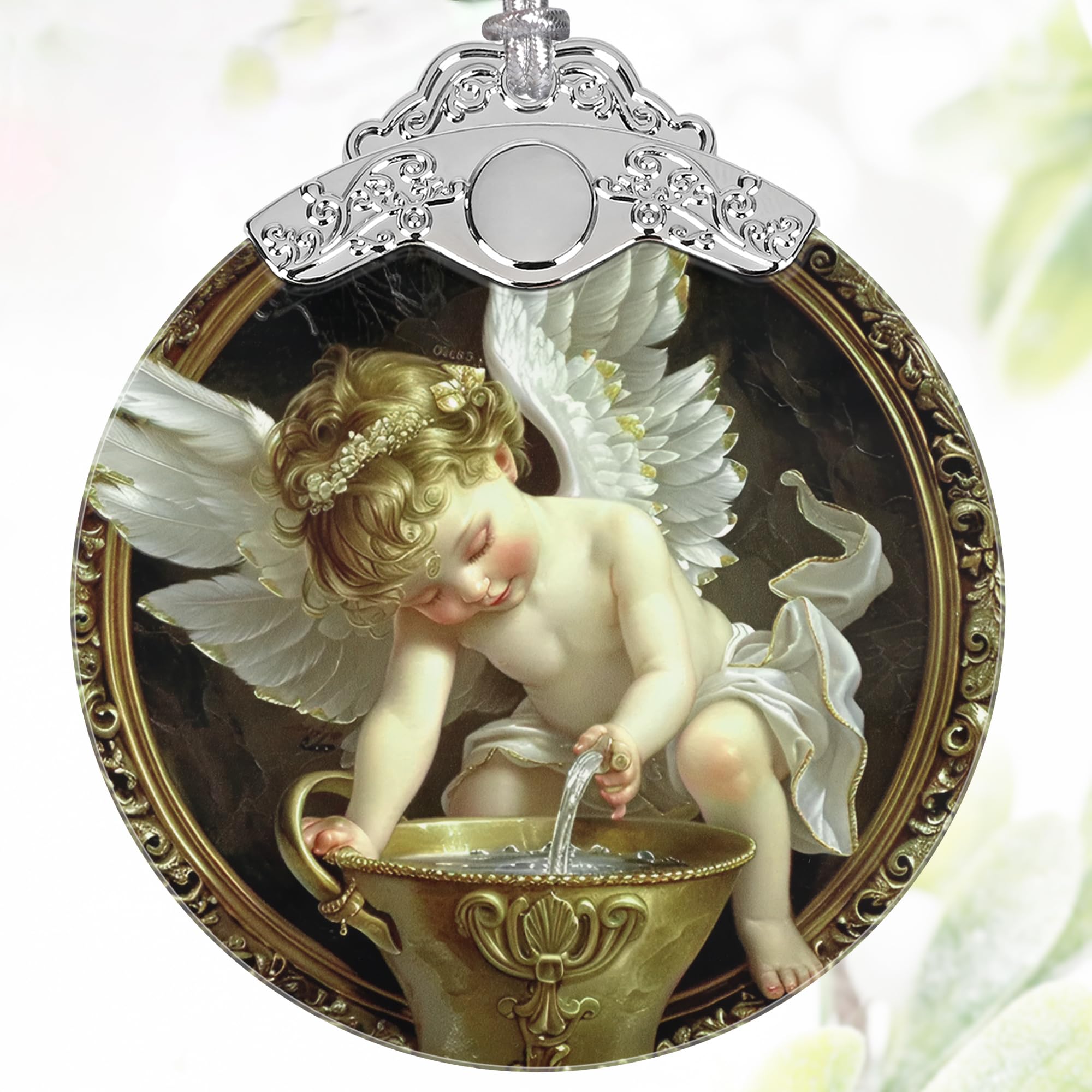 3" Stained Glass Christmas Decoration, Christmas Ornaments, Heirloom Keepsake, Gift Exchange, Gift Idea, Bauble Present - Little Angel