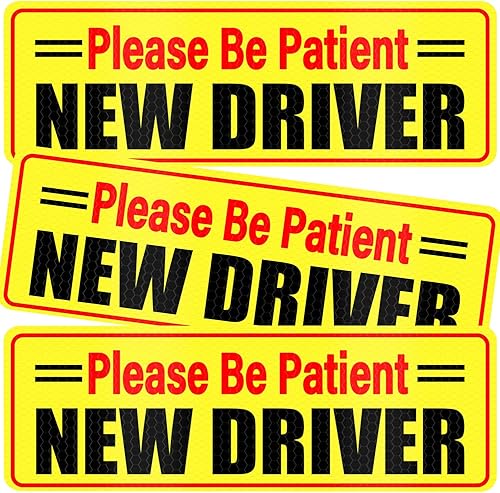 SINGARO Nuevo imán para el automóvil, 3 calcomanías magnéticas reflectantes para el conductor principiante, accesorios exteriores del automóvil,