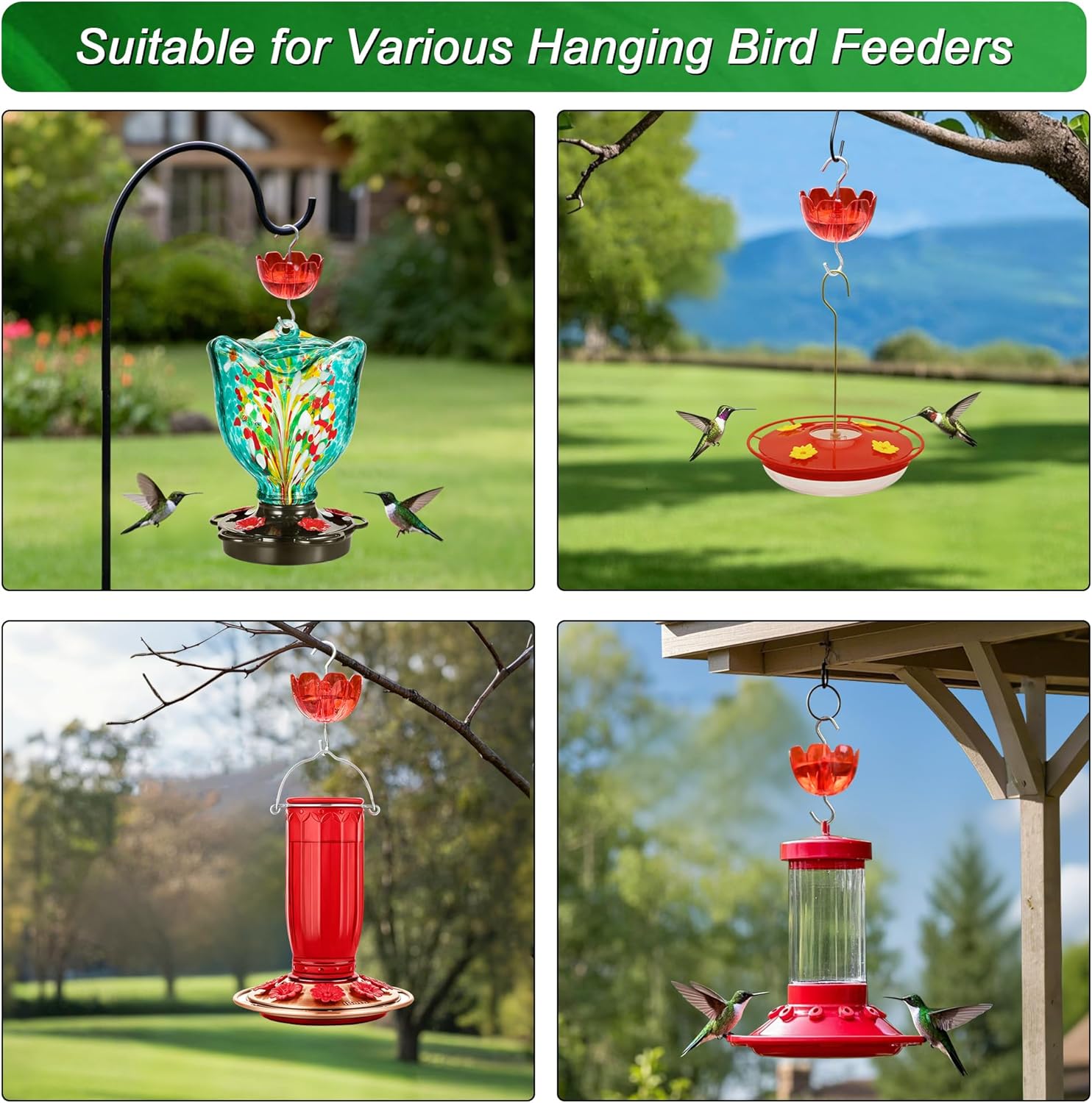 6-Pack Hummingbird Feeder Ant Guard-Large Ant Moat for Hummingbird Feeders, Outdoor Ant-Proof Handing Feeders Accessories,Twist & Clean Ant Guard,6 Ant Motes for Healthy Birds with Level Window(6 Set) thumbnail