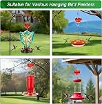 Ant Moat for Hummingbird Feeders, 6 Packs, Hummingbird Feeder Accessory Hooks, Insect Guard with Large Capacity