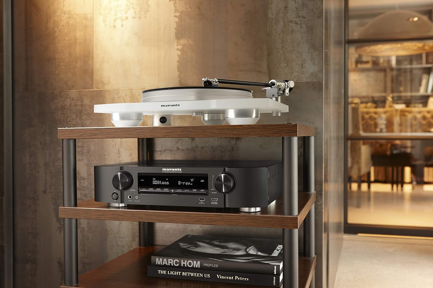 Marantz NR1609 AV Receiver - 50W powerful slim profile 7.2 channel, 2 zone home theater amplifier | Alexa compatible and stream music through WiFi, Bluetooth and Airplay