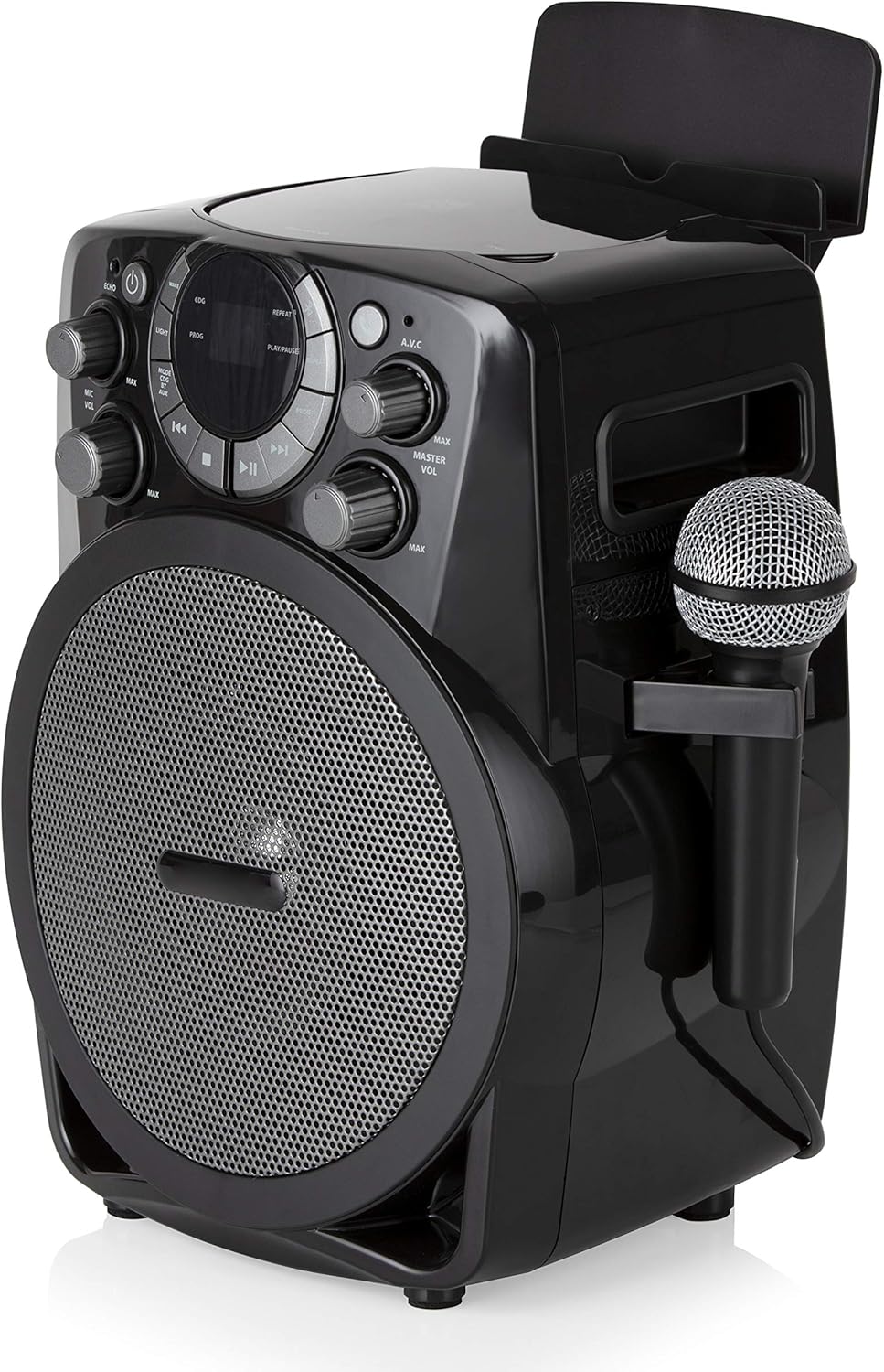 Akai A58085 Bluetooth CDG Karaoke Machine with BuiltIn LED Disco