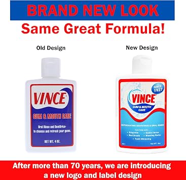 Vince Oxygenating Dentifrice - 2 in 1 Formula Toothpaste & Mouthwash - Plaque Buildup - Cavities - Gingivitis - Gum Health - Canker Sore - Bad Breath - Helps Heal Oral Trauma - 4oz
