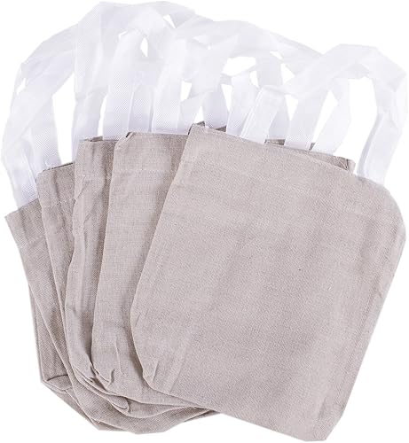 Super Z Outlet Bolsas de lona de 8 x 8 pulgadas, color natural para artes y manualidades, bolsas de comestibles reutilizables, decoración y