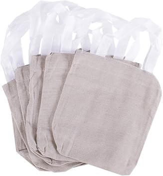 Super Z Outlet 8" x 8" Canvas Tote Sacks Natural Color for Arts & Crafts, Reusable Grocery Bags, Decoration, Party Favors 12 Pack