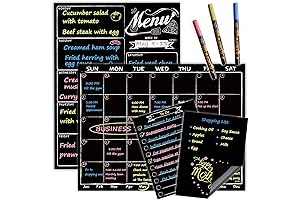 Chic Magnetic Chalkboard Fridge Calendar for Organized Weekly Meal Planning