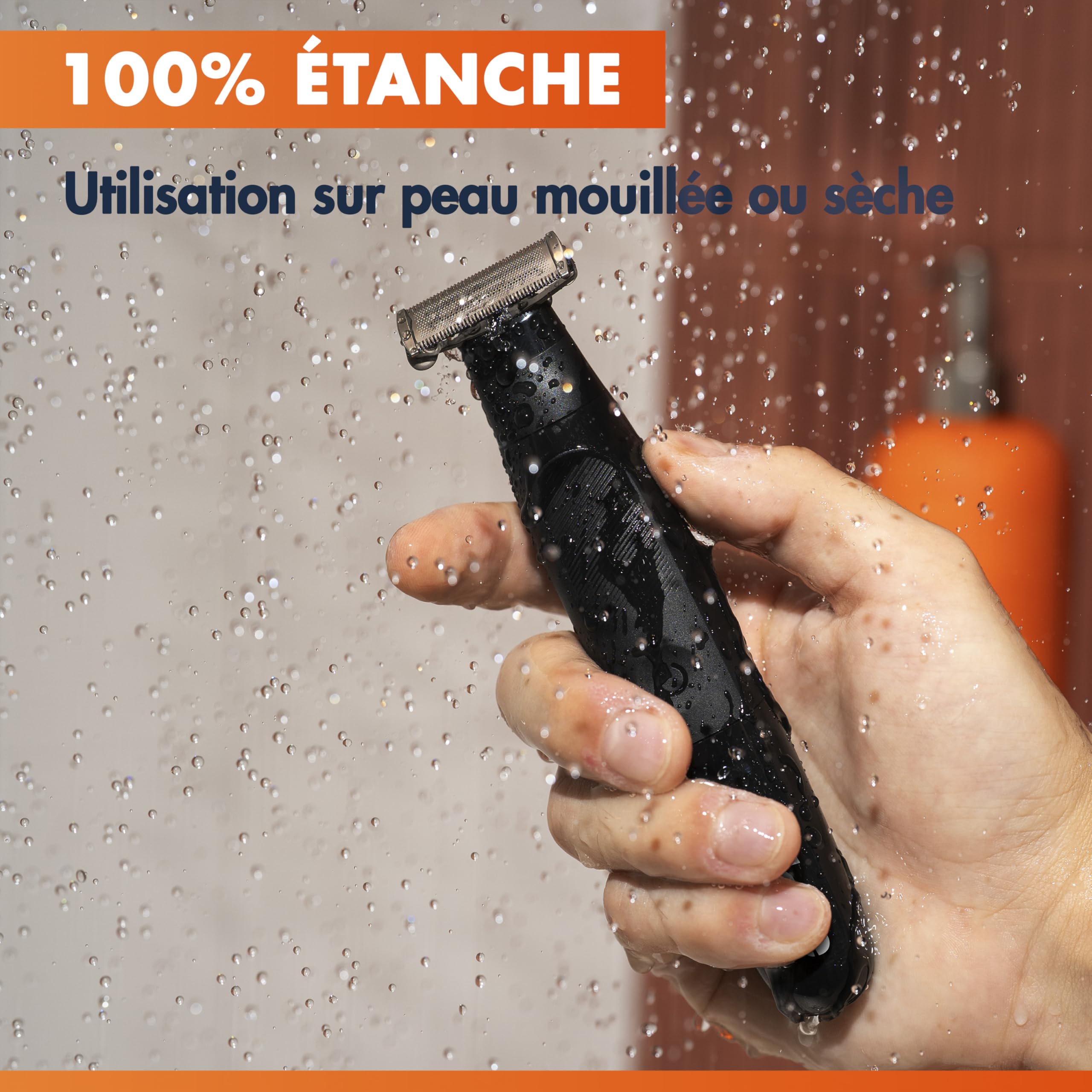 Gillette Tondeuse et Rasoir Electrique Homme Fusion One Tout-en-Un, 3 + 2 | Hybride pour le Rasage Corporel et du Visage, Etanche, sans Fil, Tête Pivotante, Accessoires Barbe et Corps