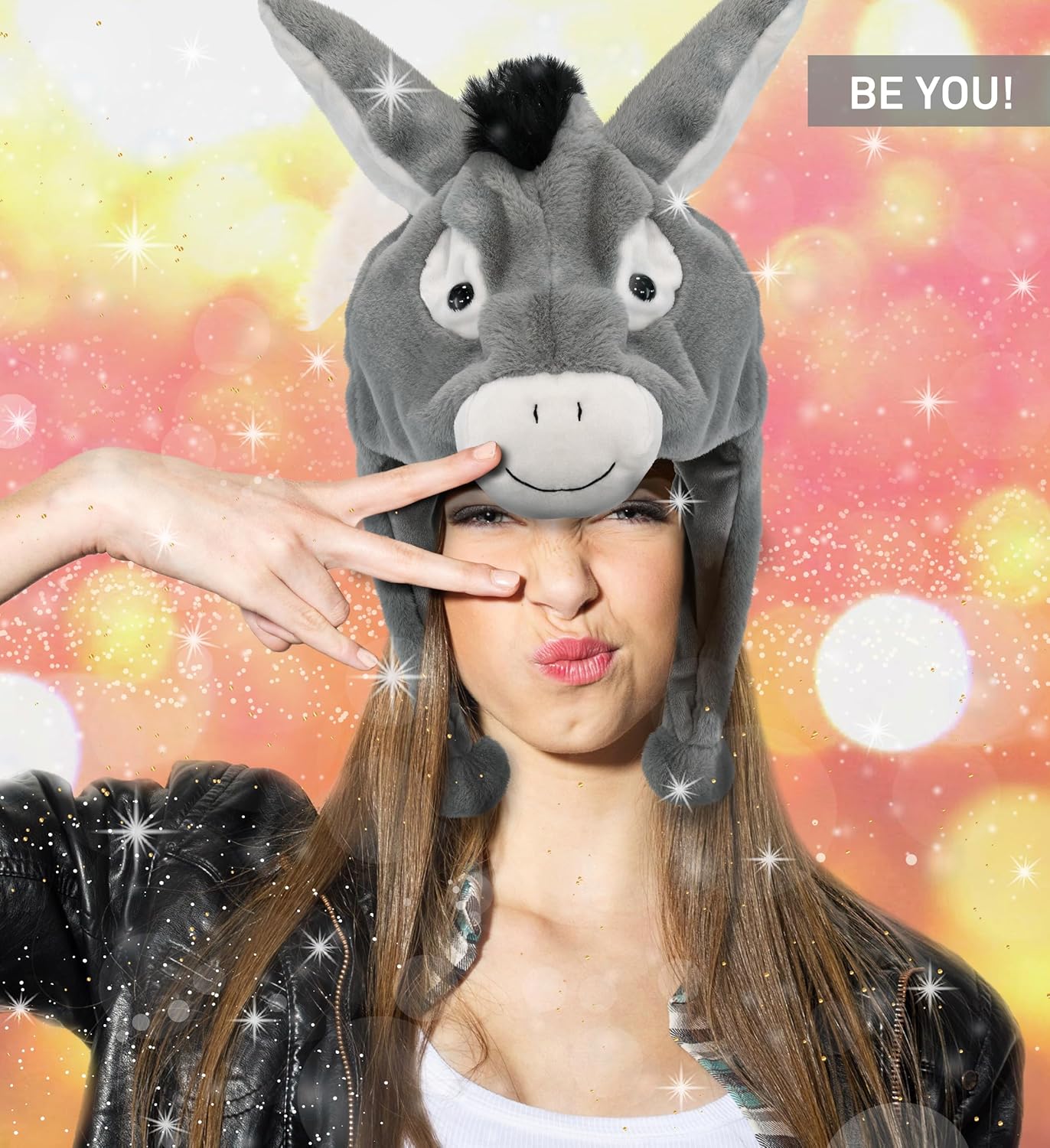 DolliBu Plush Hat – Soft Fleece Beanie with Ear Flaps, Warm Winter Hat for Kids, Teens & Adults – Funny Costume, One Size - Image 4