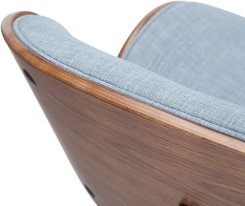 Miniatura 9 de SIMPLIHOME Marana - Taburete de bar giratorio ajustable, silla tapizada de metal de 33 pulgadas de altura del asiento en tela de aspecto de lino