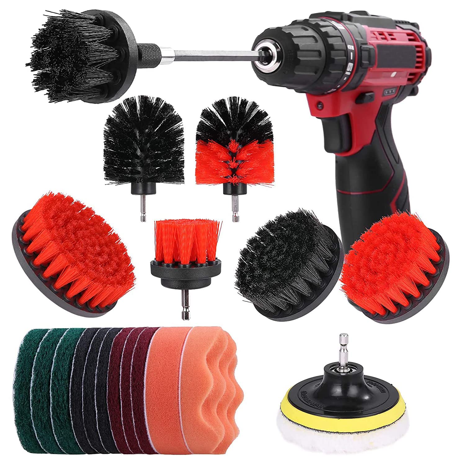 Nettoyer les joints de carrelage et l'évier sans effort avec le lot de 21 brosses