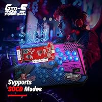 Vista 7 de Brook Gaming Gen5W Fighting Board – Wireless Compatible Controller Board for P5, PC & Steam Deck Ultra-Low Latency Turbo, Macro & RGB