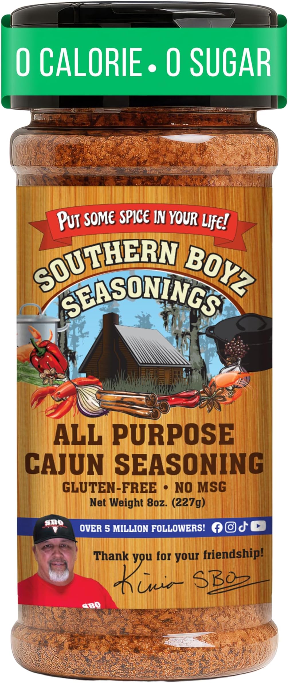 Southern Boyz Seasoning All-Purpose Cajun Seasoning – Gluten-Free, No MSG, 8 oz Shaker – Versatile Rub & Spice Blend for Meats, Seafood, Vegetables, Soups, and Cajun Classics