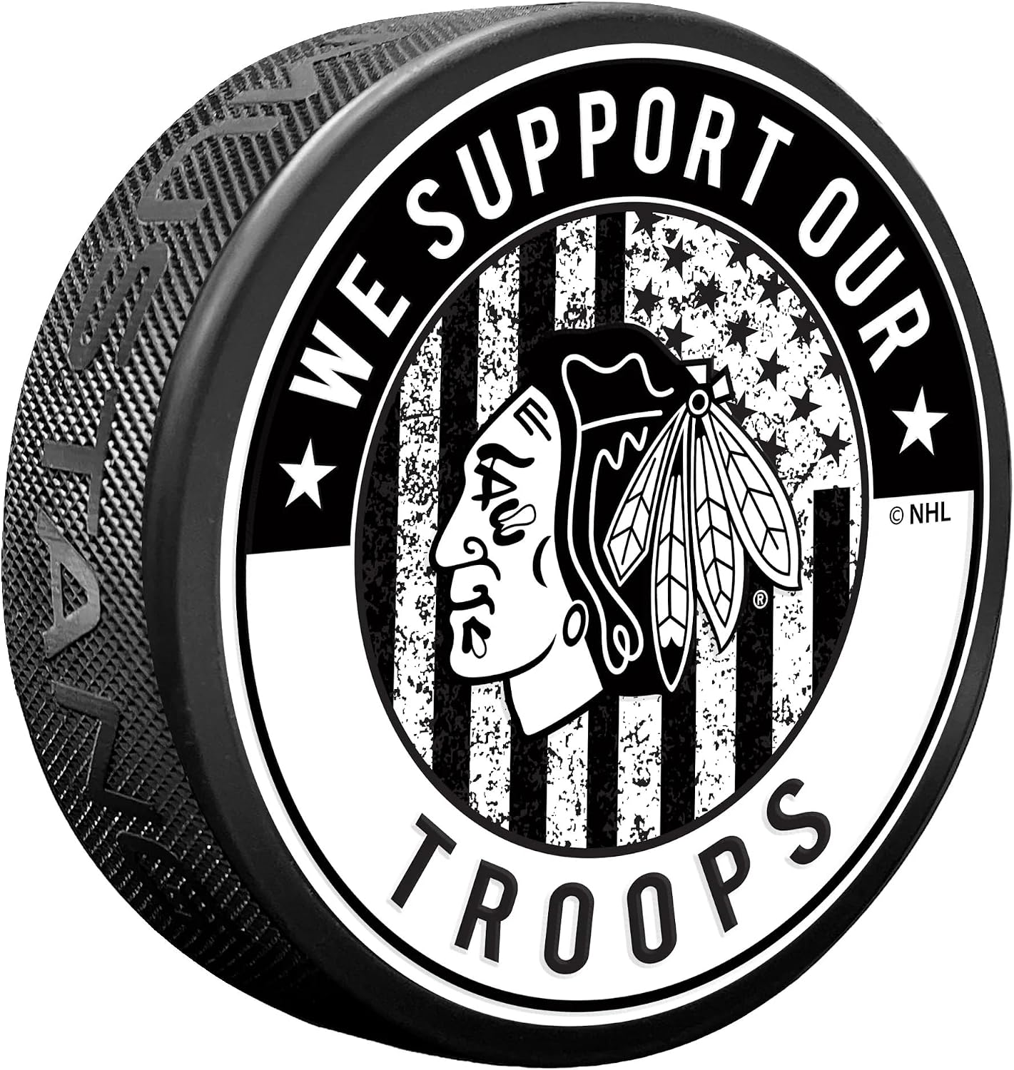 Sports Decor Chicago Blackhawks Puck - Military Appreciation