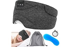 Sleep Mask Headphones with White Noise for Side Sleepers