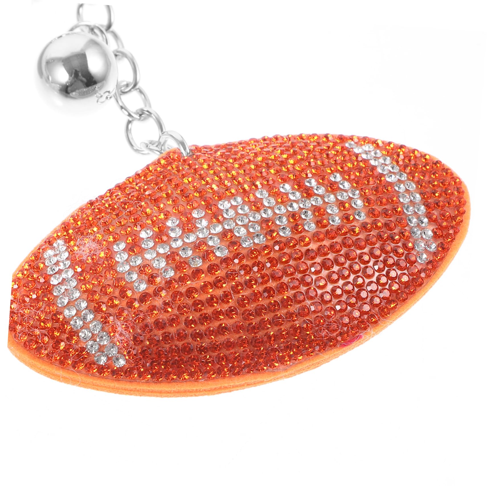 YARNOW Llavero De Futbol Colgante De Llavero Recuerdos De Fiesta Colgante De Rugby De Mochila Recuerdo Del Partido De Futbol Favores De La Fiesta De Rugby Orange Paño