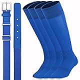 UnFader Baseball Socks and Belts Combo for Youth and Adult, Elastic Softball 2 Pair Socks and 1 Belts