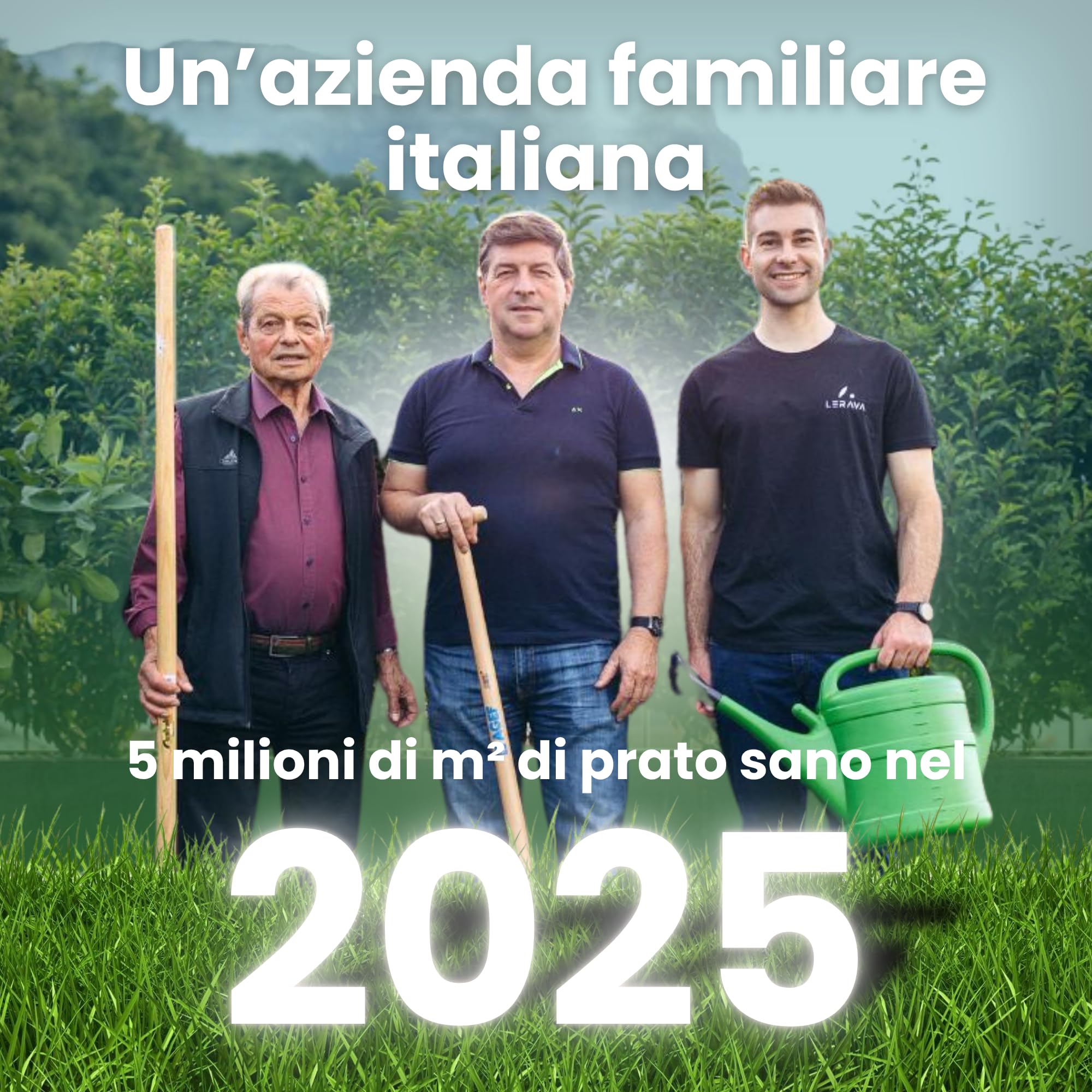 LERAVA BIOGREEN Concime per Prato Biologico (9 kg) - Fertilizzante Rinverdente Starter Granulare da Letame - con Microrganismi Attivi - Copre 225 m² - Sicuro per Animali Domestici