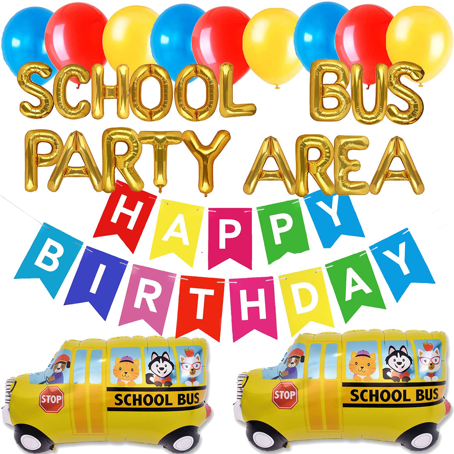 Buy School Bus Themed Birthday Party Decorations, School Bus Birthday