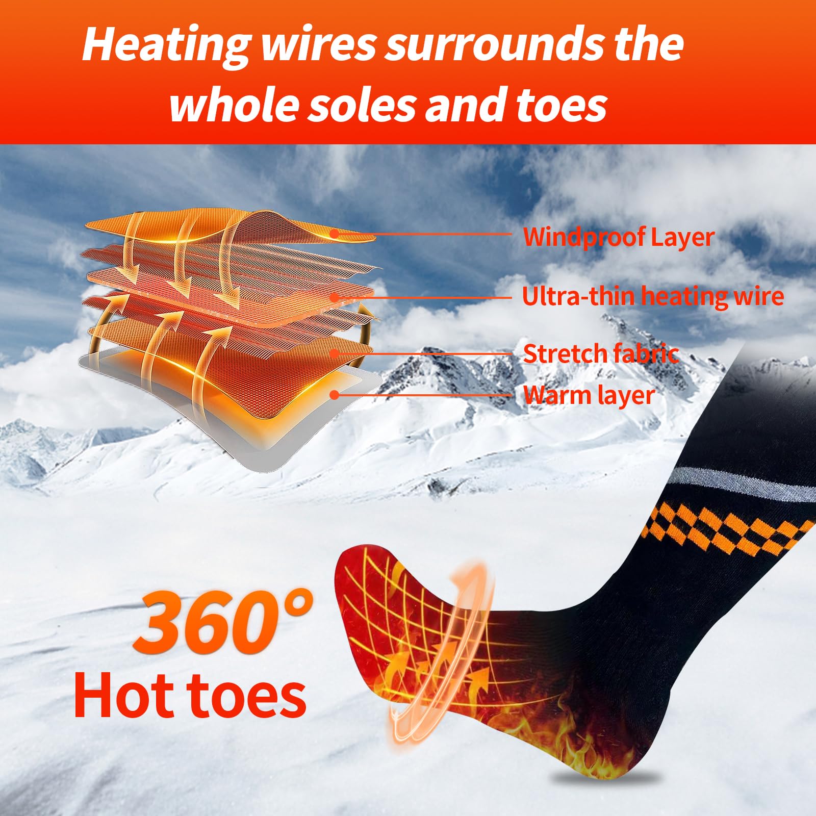 Remote Control Heated Socks for Men Women, 7.4V Egypt Remote Control Heated Socks for Men Women, 7.4V Egypt