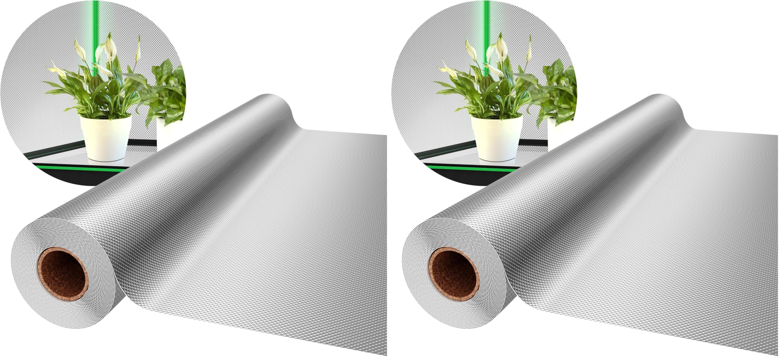 VIVOSUN 6 Mil Mylar Film Roll, 4 ft. x 10 ft. Diamond Film Foil Roll, Heavy-Duty Reflective Film for Grow Tent, Warm House, and Grow Room (10 ft.) (Pack of 2)