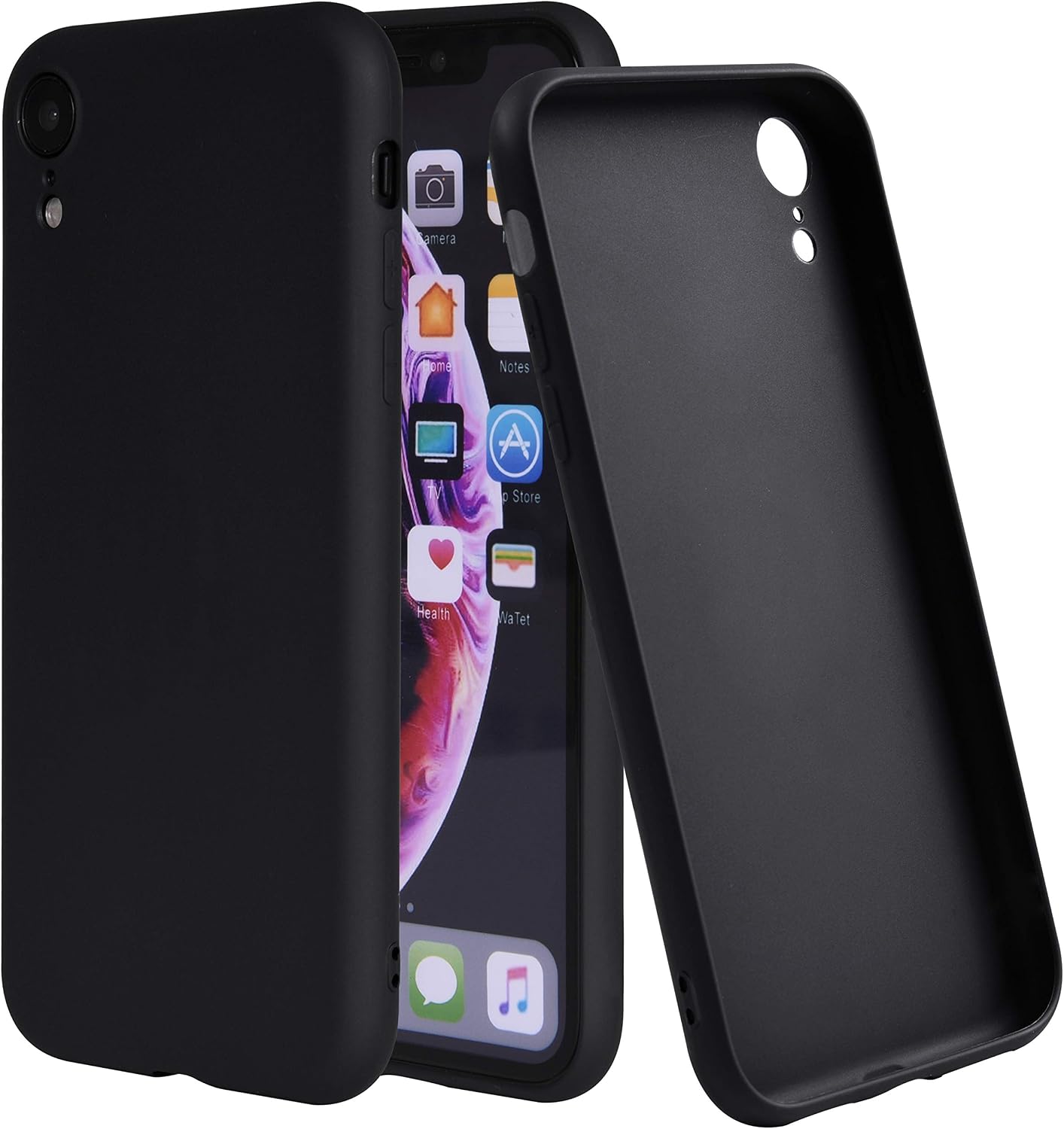 Wisdompro iPhone XR Case, Bundle of 5 Pack Extra Thin Slim Jelly Soft TPU Gel Protective Case Cover for Apple iPhone XR (Black, Aqua Blue, Naked Skin Pink, Yellow, Red)- Candy Color