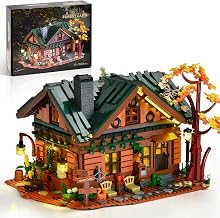 Wood Cabin Building Set with Light,2234 PCS Forest Cabin Building Collection Display Set,Buildable Model Kit for Adults and Teen 14+,Gifts for Nature Lovers & Tree House Lovers