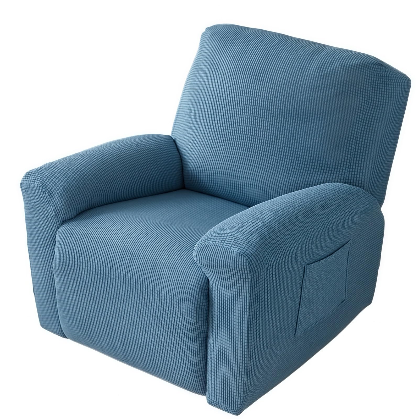 WoeiCuod 1 2 3 4 Seater Couch Cover Stretch Recliner Sofa Covers,with Pockets Sofa Recliner Protector Anti Slip Washable Stain Resistant Armchair Covers For Living Room