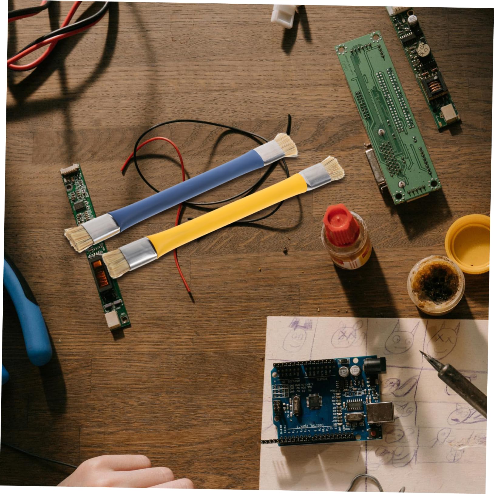 OSALADI 2pcs Anti-Static Cleaning Brush Motherboard Small Dust Brush Laptop Cleaning Brush Laptop Cleaner Brush Electronics Cleaner Brush Double Head Cleaning Brush Electronic Brush Pp