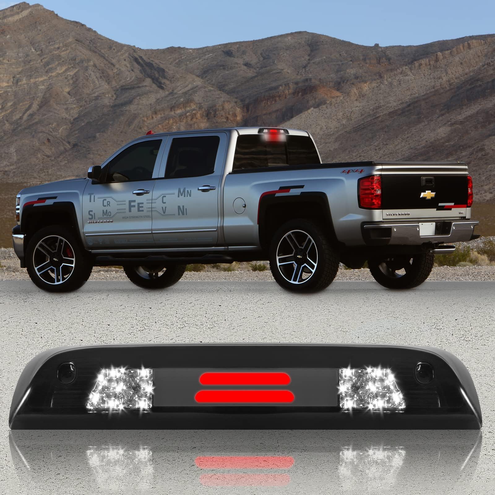 Led Third 3rd Brake Light Cargo Lamp For 14-18 GMC Sierra Chevy - Foto 7