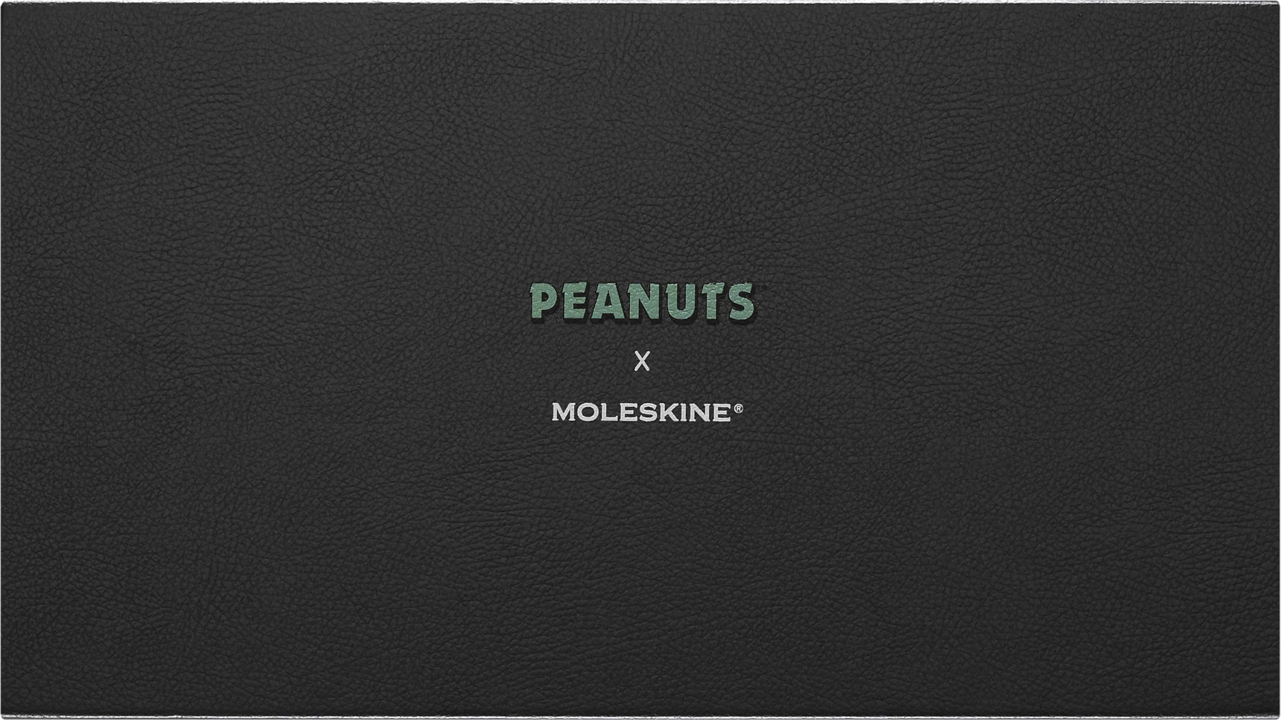 Moleskine Peanuts Sammlerbox limitierte Ausgabe, Notizbuch Hund L/A5, liniert, fester Einband, Cahier L/A5, liniert, weicher Einband, Mäppchen, Sticky Notes