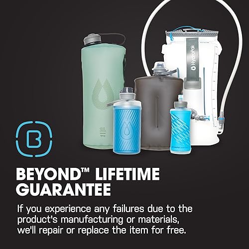 Miniatura 6 de HydraPak UltraFlask Speed (500ml o 600ml) - Botella de agua plegable de frasco suave para chalecos de hidratación y mochilas de running con tapa de